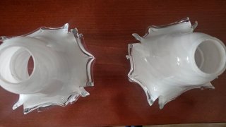 4 tulipas de cristal blancas