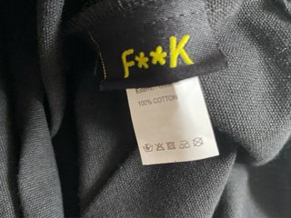 Borsa Bag nera in tessuto F**K