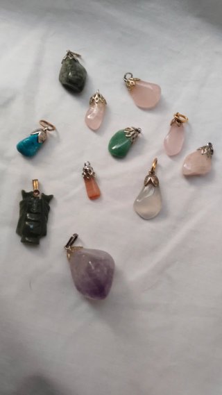 Colgantes de piedras naturales , Vintage auténtico