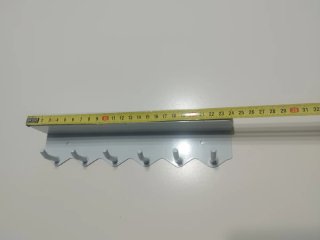 Colgador de pared blanco con 6 ganchos
