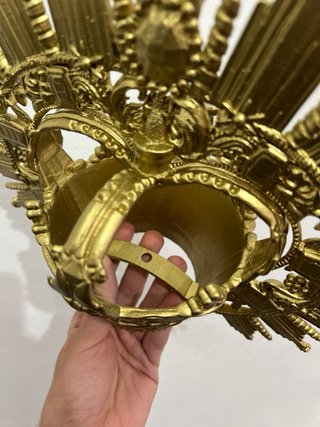 Corona Virgen 8cm Dorada
