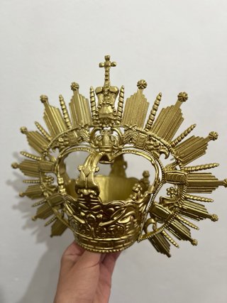 Corona Virgen 8cm Dorada