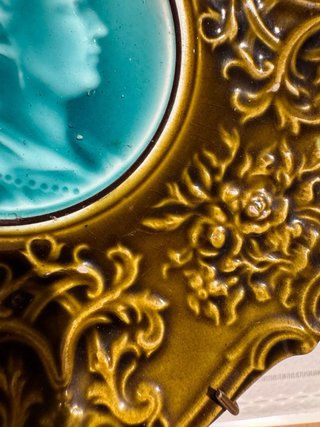 Piatti in maiolica antichi Schramberg Villeroy & Boch, Germania, 1900