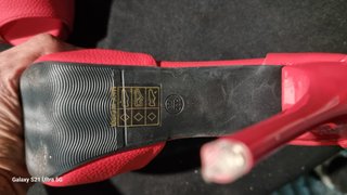 Zapatos de tacón rojos con plataforma talla 37