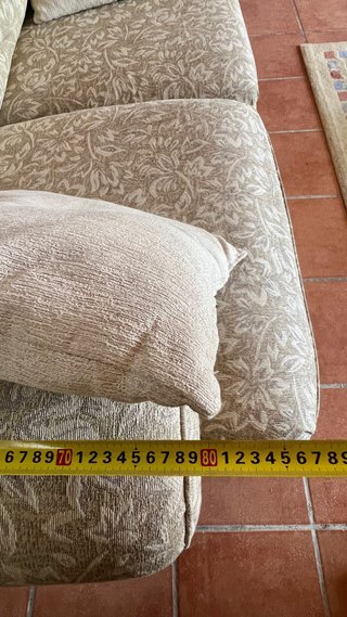 2 Divani in tessuto beige e marrone