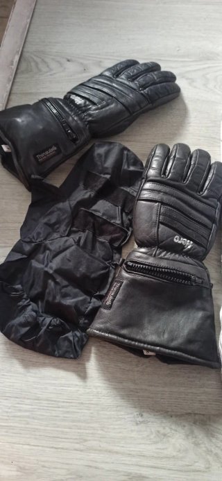 Guantes Moto Invierno Cuero Negro Talla 8