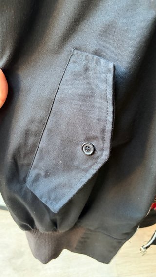 Chaqueta Harrington Made In England clásica Negra