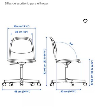 Silla giratoria de escritorio blanca