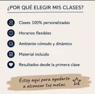 Clases de inglés y español online y presencial.