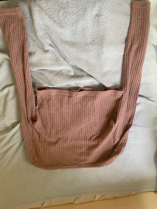 Camiseta rosa manga larga crop top