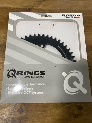 Plato Rotor Q-Rings BCD110 46T Negro ovalado