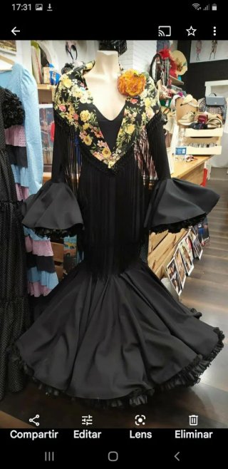 Traje de flamenca clavel