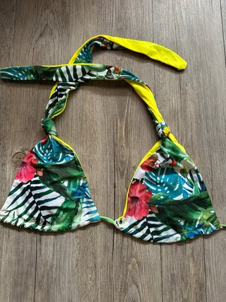 Bikini estampado tropical push up talla L