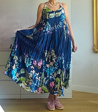 Vestido largo estampado floral