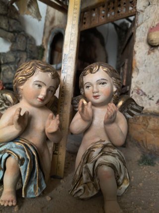 Figure di Angeli per Presepe in Terracotta