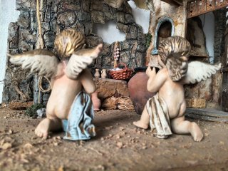 Figure di Angeli per Presepe in Terracotta