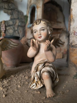 Figure di Angeli per Presepe in Terracotta