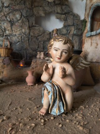 Figure di Angeli per Presepe in Terracotta