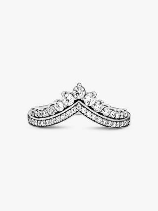 Anillo de plata con tiara y circonitas