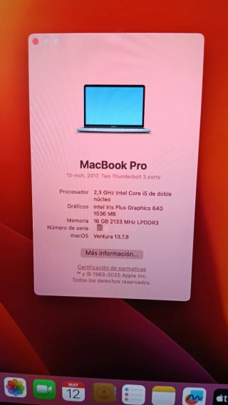 MacBook Pro Intel i5 2.3GHz 16GB RAM 2017
