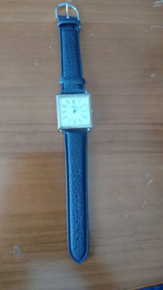 Reloj Claudia Collins Cuadrado  Correa piel Azul