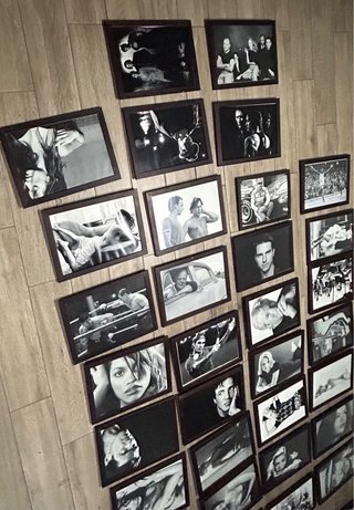 Quadri vintage di attori e sportivi