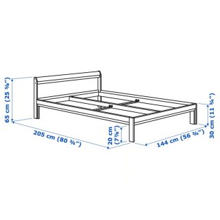 Base de cama de madera semi nueva