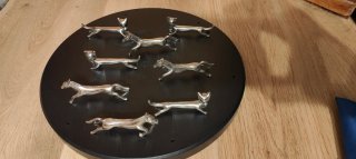 Sujetacubiertos animales plateados