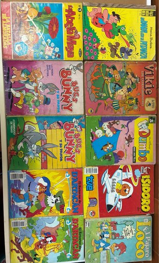Lote 10 cómics infantiles retro TVE y clásicos