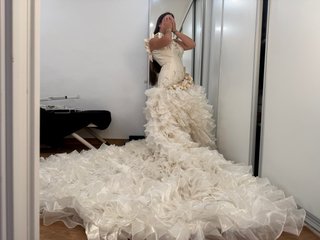 Vestido de Novia Estilo Sirena con Diamantes
