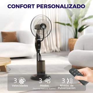 Ventilador Nebulizador 3 Velocidades 3,2L Negro