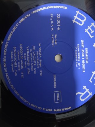 Vinilo Emmanuelle Orquesta Belter
