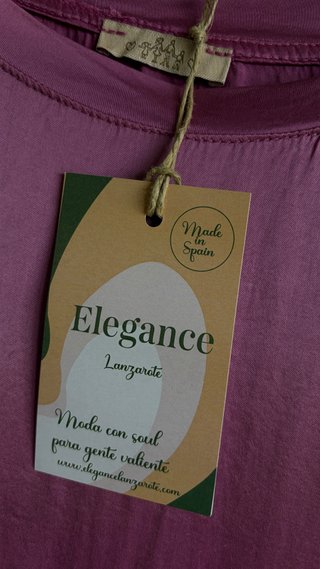 Blusa rosa cuello redondo manga corta “Elegamce”