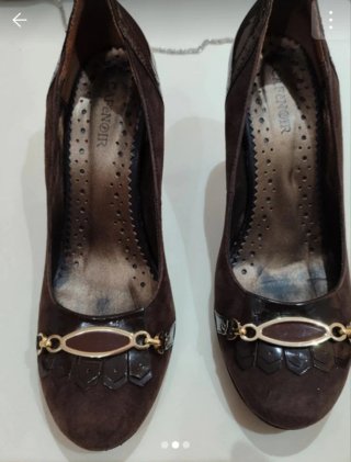 Zapatos CAFÈNOIR ante y charol marrones T.37