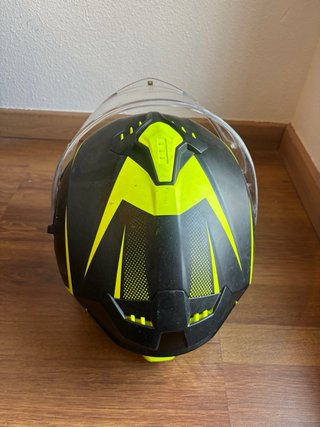 Casco Moto Negro y Amarillo