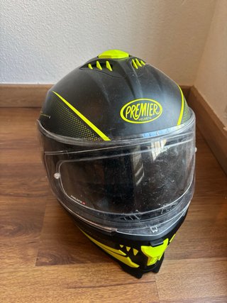 Casco Moto Negro y Amarillo