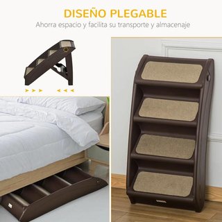 Scala Pieghevole Antiscivolo per Animali Domestici 49cm