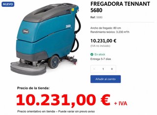 Máquina Fregadora Tennant T3 y Tenan 5680