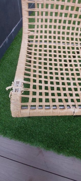 Conjunto 6 sillas ratán y acero