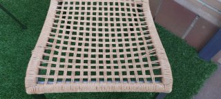 Conjunto 6 sillas ratán y acero