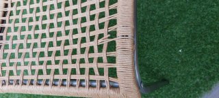 Conjunto 6 sillas ratán y acero