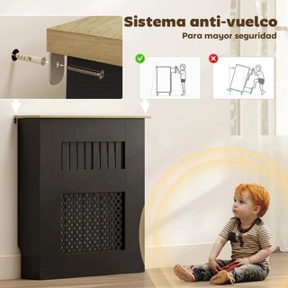 Cubre Radiador Negro Diseño Moderno 81cm