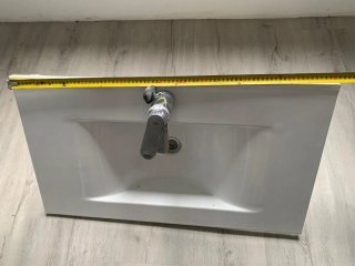 Lavabo de porcelana blanco