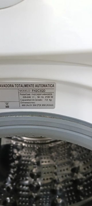 LAVADORA CARGA FRONTAL L.G 7 KG A+++