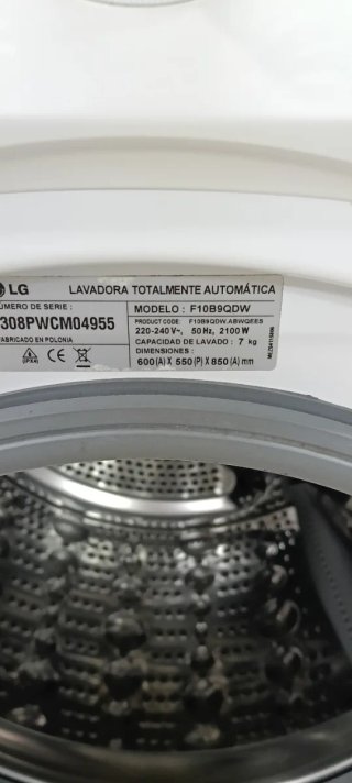 Lavadora LG Direct Drive 7 kg Blanca