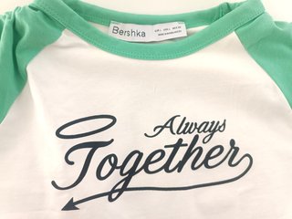 Camiseta Crop Bershka Always Together Talla L