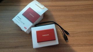 Samsung SSD T7 Portátil 500GB Rojo
