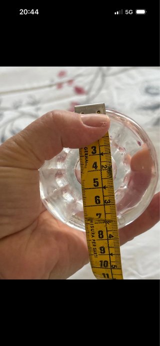 Vaso cristallo e fiore argento vintage