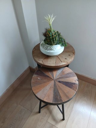 Set di 2 tavolini rotondi