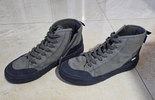 Botas montaña niño verde/negras